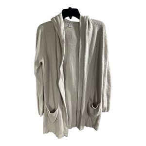 Barefoot Dreams Cardigan Sweater Women XS/S Chic Lite Pockets Long Beige